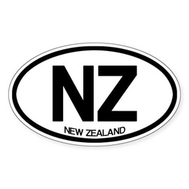 CafePress New Zealand Oval Car Bumper Sticker