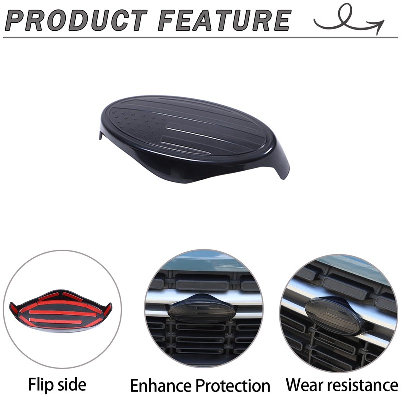 Car Emblems Logo Ring Trim Cover Compatible with Ford Maverick