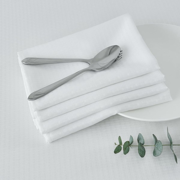 maxmill Cloth Napkins 20 x 20 Inch Weaved Texture Pattern