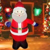 3.9ft Inflatable Santa with Gift Bag Light Decoration Polyester Easy