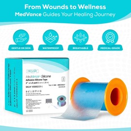 MedVance MedVance Silicone Tape 2" Wide Soft with Perforation and Cuttable (1 Pack, 1.5 Yards)