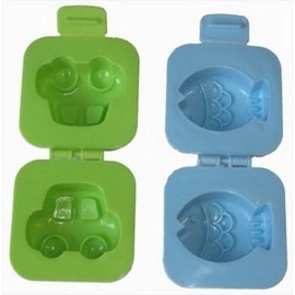 JapanBargain 10x Set of 2 Japanese Car & Fish Plastic Egg Mold for Bento Box #1271 S-1975x10