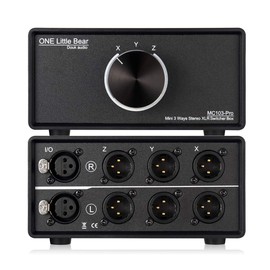 Nobsound 1-IN-3-OUT XLR Audio Switch ; Balanced Audio Converter ; 3-Way Stereo Passive Audio Selector Switcher (MC103 Pro 3-Out)