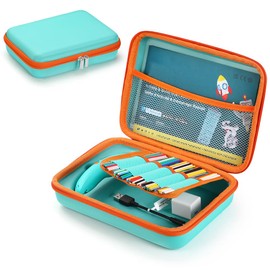 Hard Carrying Case Compatible with 3Doodler Start+ Essentials (2023, 2024) for 3D Pen Set, Portable Storage Carrier Case for Printing Filament Refill and other accessories (Green)