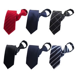 Adulove Men's Zipper Neckties Pretied Ties Set Zip Classic Neck Tie Wedding Business