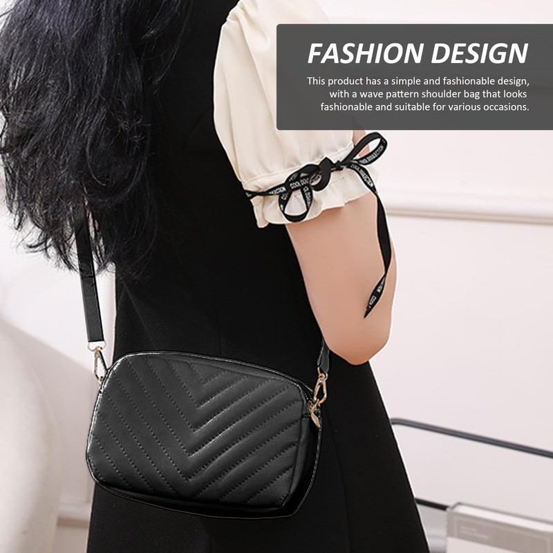 ZBHDEYG 1 Shoulder Bag with Wave Pattern, 1 Purse with