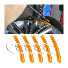AICEL Car Tire Changing Rim Protector, 5 Pcs Wheel Changing Rim Savers, 15cm Auto Tire Changer Guard Edge Saver Tool, Fixing Tyre Rim Protective Cover, Car Accessories for Motorcycle, SUV (Yellow)