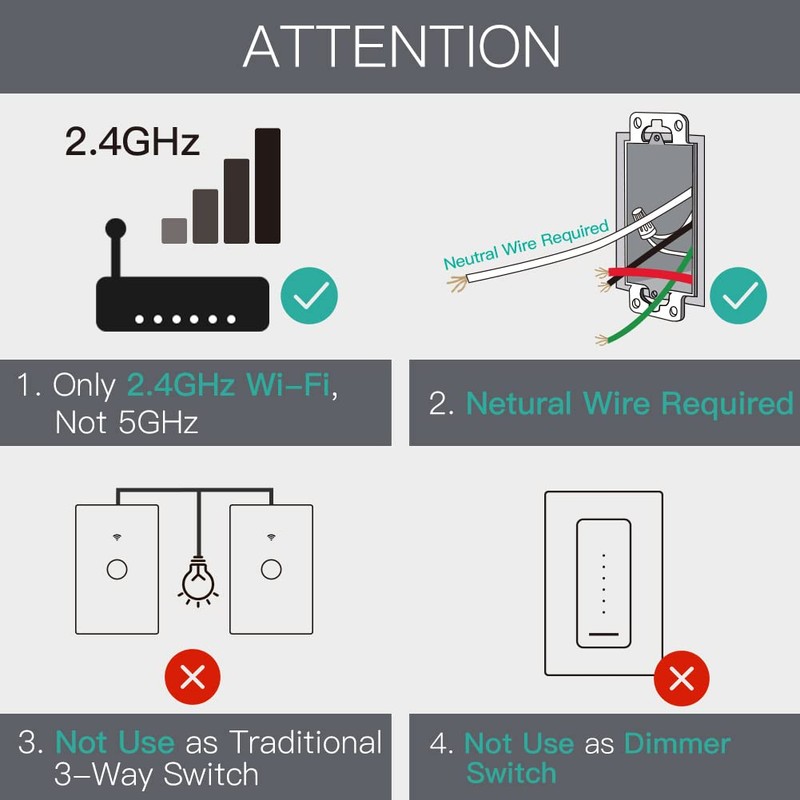 MoesGo interruptor inteligente con función de control múltiple (3- vías),