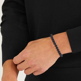 COAI Gemstone Bracelet for Men with 6mm AAA Natural Stone Beads for Men, L, Stone, Tourmaline