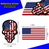 6pcs Reflective American Flag Hard Hat Stickers, Red Ops Decals