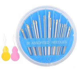 Hekisn 30pcs Premium Hand Sewing Needles, 6 Sizes 30-Count Assorted Sewing Needles, Stitching Needles for Hand Sewing Repair，Sewing Sharp Needles Sewing Repair Embroidery Needles (1, Blue)