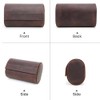 UPRESYE Genuine Leather Watch Roll Travel Case,2 Slots Full Grain