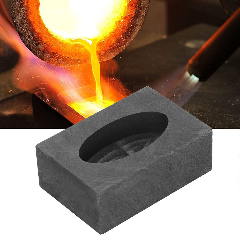 Graphite Casting Ingot Mold Oval High Purity Gold Silver Melting