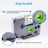 5 Pack 12mm 0.47" White Label Maker Tape Replacement for