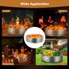 Raynesys 48 Inch Round Galvanized Fire Pit Ring, Silver Round