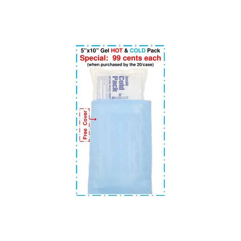 Cold & Hot Pack 5x10 with Removable Protective Sleeve Cover
