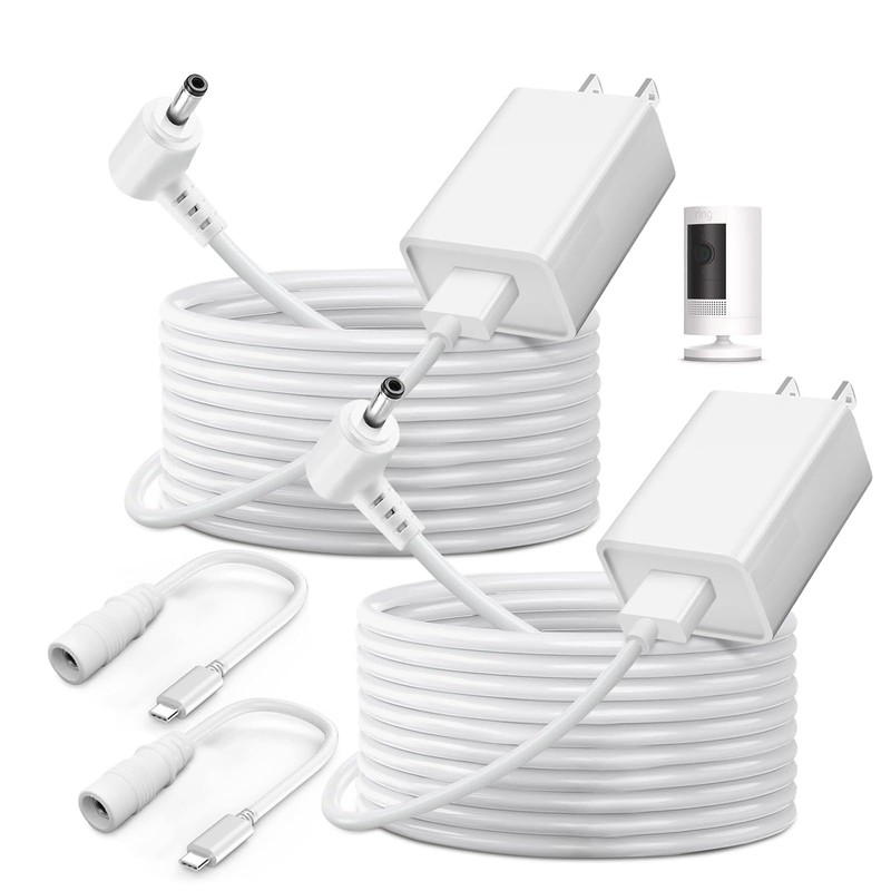 2-Pack Ring Stick up Camera Power Cord Compatible with Ring