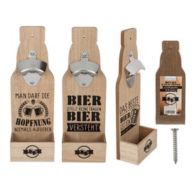 Retro Wooden Wall Mounted Bottle Opener