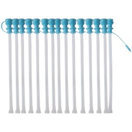 Pucker Powder Candy Funnel Filling Tubes 12-in Long Each - 15 ct. Bag - Candy Art, with Blue Cap