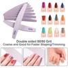 80/80 Grit Nail Files (10 Pack), Emery Boards for Acrylic