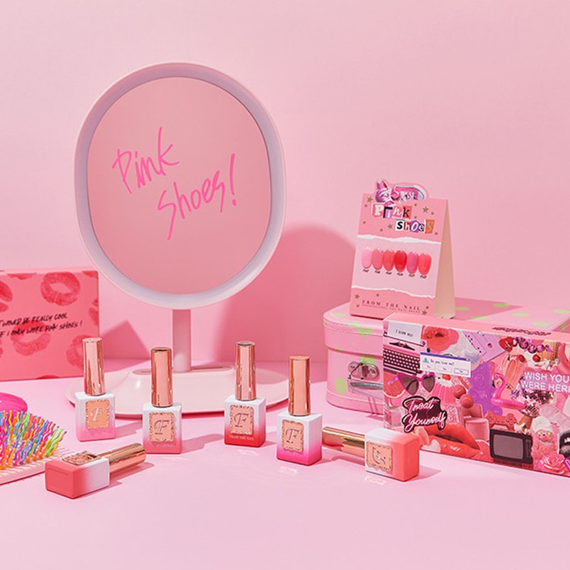 From the Nail Pink Shoes Syrup Gel 6-piece set /