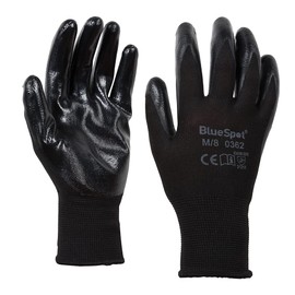 Blue Spot Tools 23008 Nitrile Grip Gloves (Medium)