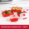 Sistema Sistema Microwave Food Storage Containers with Steam Release Vent,