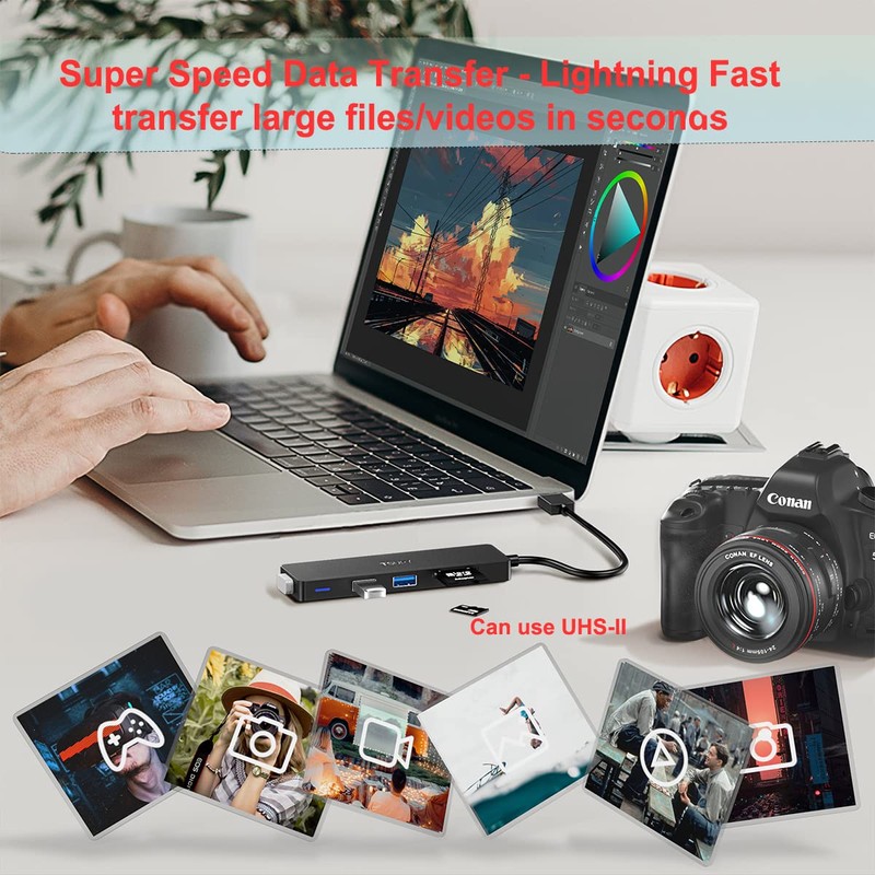 TSUPY USB Hub 3.0 5 Port with 3 USB 3.0