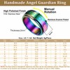 Bestyle Stainless Steel Laser Gradient Band Rings for Men Women