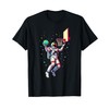 Astronaut Playing Basketball Planets Outer Space T-Shirt