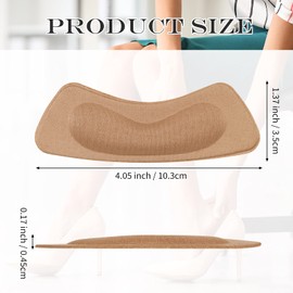 Hotop 6 Pairs Heel Cushion Pads for Women Adhesive Heel Grips Stickers Liner Inserts Ankle Protector for Loose Shoes Back(Black, White, Brown)