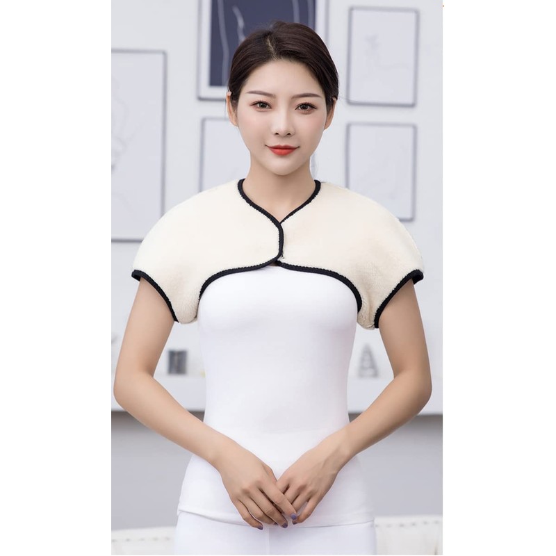 Winter Thermal Fleece Lining Shoulder Warmer Elderly Men Women Wearable