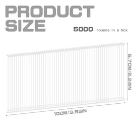 UPIQNG 5000Pcs Tagging Gun Fasteners Plastic Needles Tag Gun Needles Tagging Attachments Standard Clothing Garment Price Label Tag Gun Refills,2In