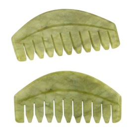 Lantelme Jade Head Comb Gua Sha Face Body Anti-Ageing Comb Massage Comb