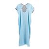 Moroccan Kaftan Dress – One Size Plus for Women as Loungewear, Beach Cover-Up, Bridal, Bridesmaid, Honeymoon & Daily Wear, Blue Sky, 24-28 Plus