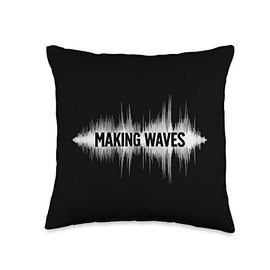 Music Producer Gift Beat Maker Accessories & Stuff Cool Producer Design for Men Women Music Production Throw Pillow, 16x16, Multicolor