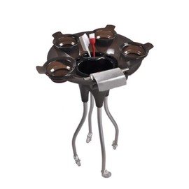 Gdrasuya10 Beauty Salon Trolley ABS Hairdressing Tool Cart with 4 Dyeing Bowls, Barber Trolley Serving Cart on Wheels Storage Trolley for Hair Salons, Beauty Salon, Studio, Home,14.2x15.75x39inch