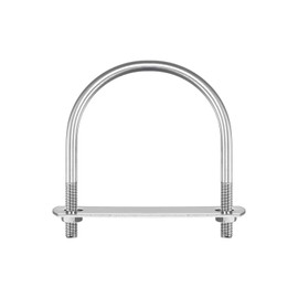 sourcing map Round U-Bolts, 3 Sets 65mm(2.56") Inner Width 83mm Length M6 304 Stainless Steel U Clamp Bolt with Nuts and Plates, for Boat Trailer