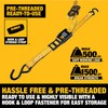 DEWALT DXBC90042 Black/Yellow 1” x 12’ Cam-Buckle Straps - 500