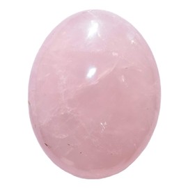 Zenergy Gems Selenite Charged Hand-Carved Natural Rose Quartz (Madagascar) Pocket Palm/Worry Stone + Selenite Heart Charging Crystal [Included]