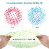 6PCS Shower Caps, Elastic Reusable Waterproof Plastic Shower Cap for