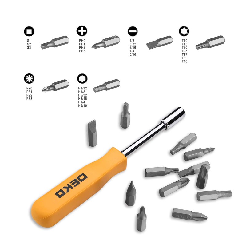 DEKOPRO 65 Pieces Tool Set General Household Hand Tool Kit