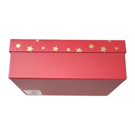 The Spice Specialist Gold Stars on Red Hard Board Gift Box, 21 x 14 x 8 cm