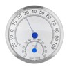 Stainless Steel Round Thermometer Outdoor Thermometer Hygrometer Waterproof Large Weather