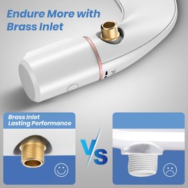 SHIKITEK Bidet Attachment for Existing Toilet Seats, Ultra-Slim, Non Electric, Dual Nozzle, Rear & Feminine Wash, Fresh Cold Water Sprayer, Badays Bedets Bedits Badette Bidgets, Rose Gold