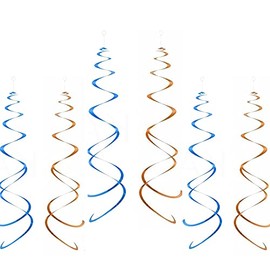 Pack of 30 Swirl Decorative Planet Spiral Garland Foil Ceiling Hanger Planet Spiral Decoration for Birthday, Wedding, New Year's Eve or Carnival Party Decoration