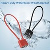 Pack of 2 Cable Lock with Key, Robust Padlock with