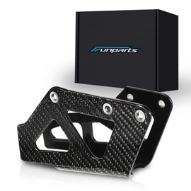 Funparts Motorcycle Chain Guide Guard Carbon Fiber for DRZ400 2000-2004 DRZ400E 2000-2007 DRZ400S 2000-2024 DRZ400SM 2005-2024 RM250 1989-2006 RM250Z 2001-2006 Dirt Bike