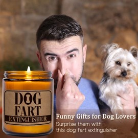 Dog Fart Candle Dog Mom Gifts, to Dog Lover Gifts Funny, Dad Gifts from Daughter, Funny Gifts for Husband from Wife, Housewwarm Gifts for Friend, Friend Gifts for Long Distance