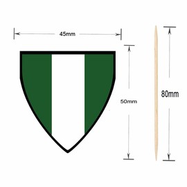 AK Giftshop Nigeria Flags Party Food Sticks Picks Cupcakes Decorations Toppers (24 Pack)